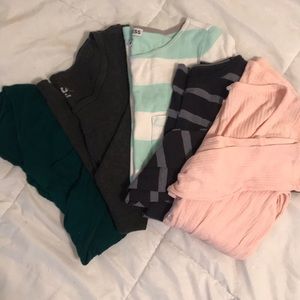 5 long sleeved t-shirt bundle